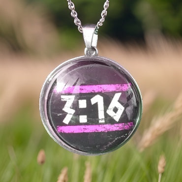 3:16-PINK-LARGE PENDANT