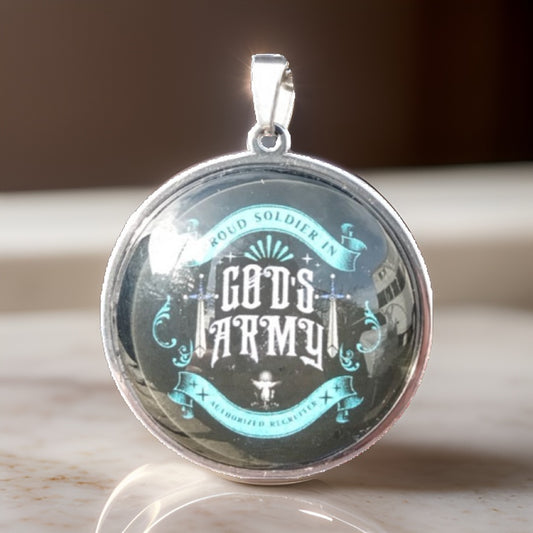 GODS ARMY-TEAL-LARGE PENDANT