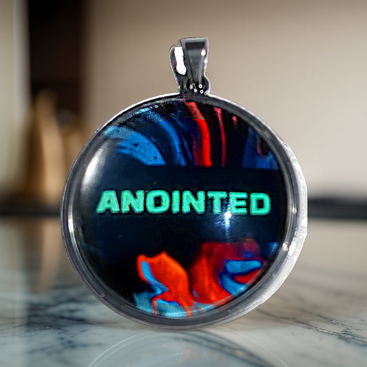 ANOINTED-TEAL-LARGE PENDANT