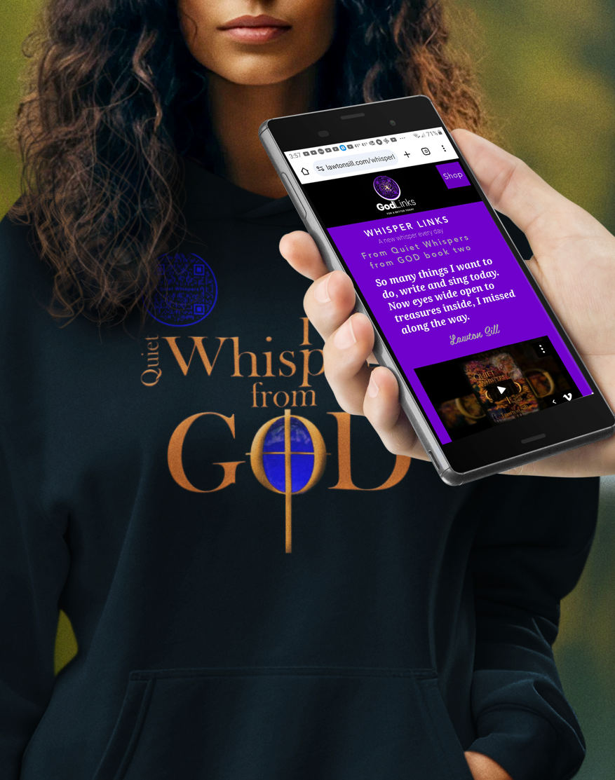 Quiet Whispers-Dark Blue on Black-Unisex Hoodie