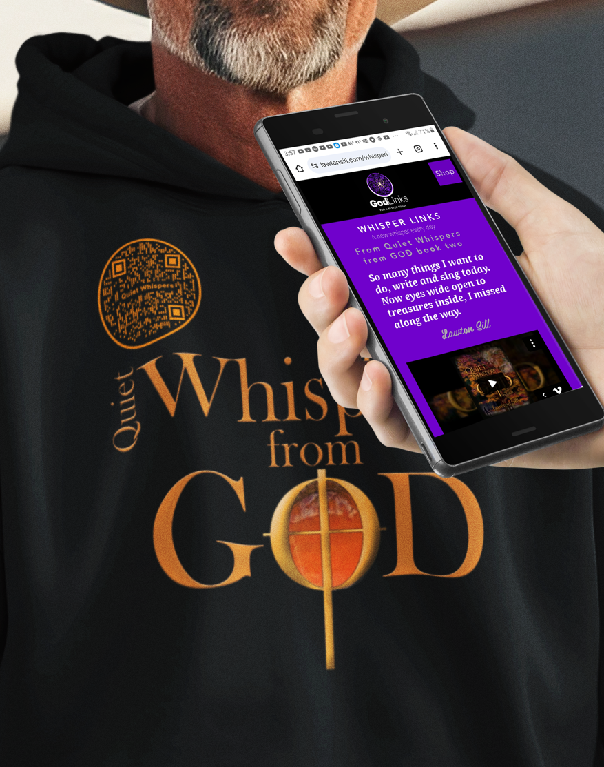 Quiet Whispers-Orangs on Black-Unisex Hoodie