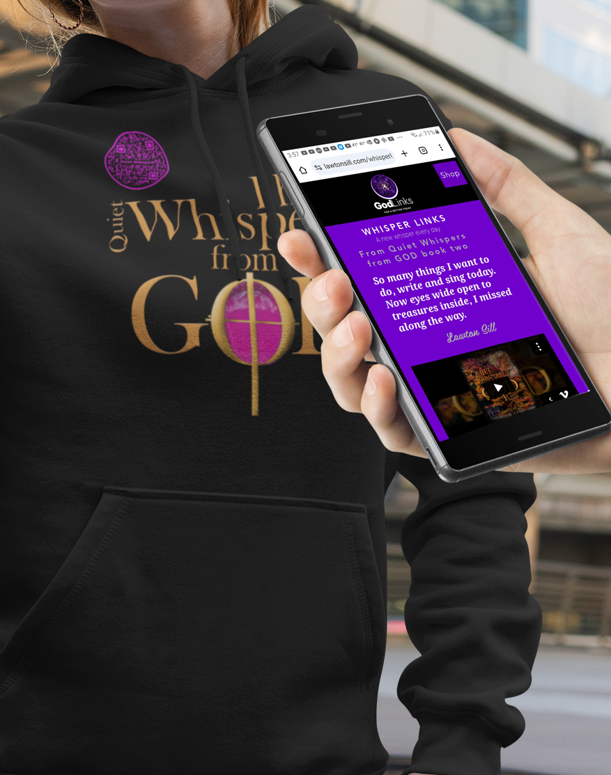 Quiet Whispers-Pink on Black-Unisex Hoodie