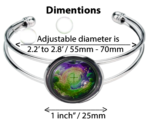 CROSS IN APPLE-GREEN-BRACELET