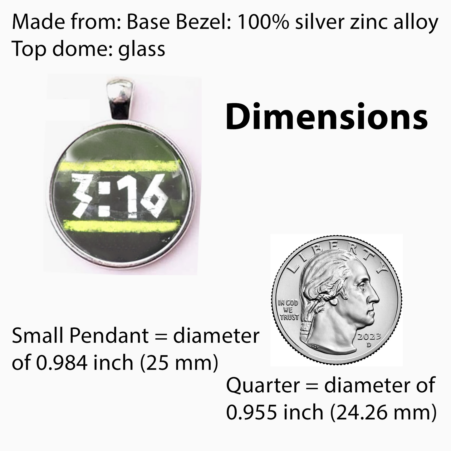 3:16-YELLOW-SMALL PENDANT