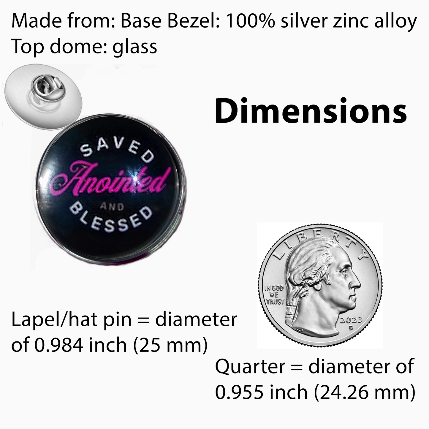 SAVED-PINK-LAPEL/HAT PIN
