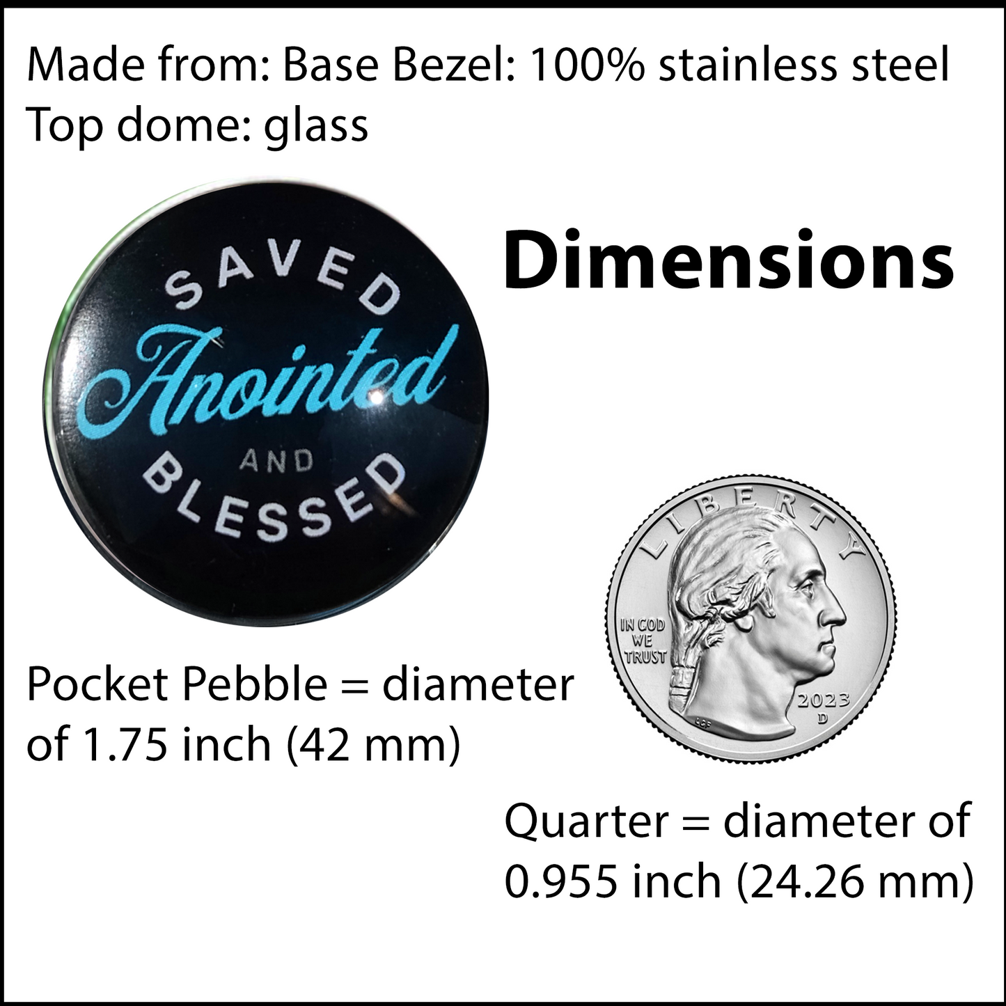 SAVED-LIGHT BLUE-POCKET PEBBLE