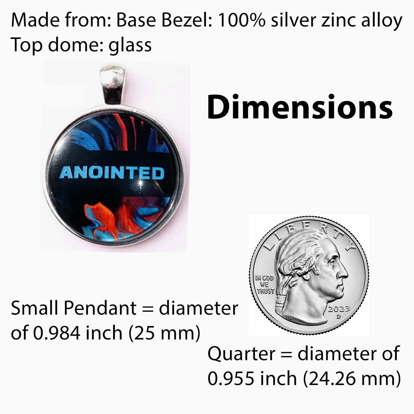 ANOINTED-LIGHT BLUE-SMALL PENDANT