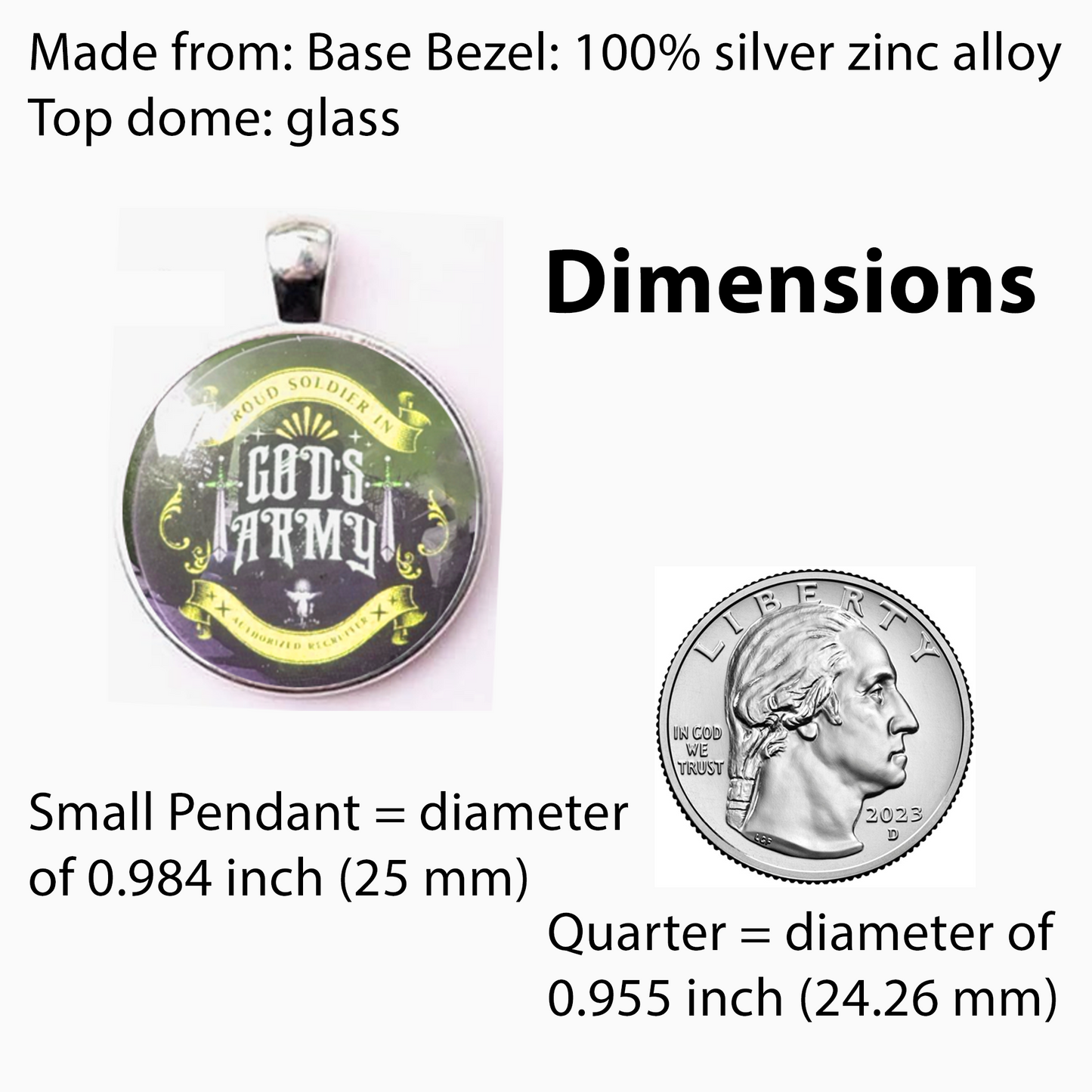 GODS ARMY-YELLOW-SMALL PENDANT