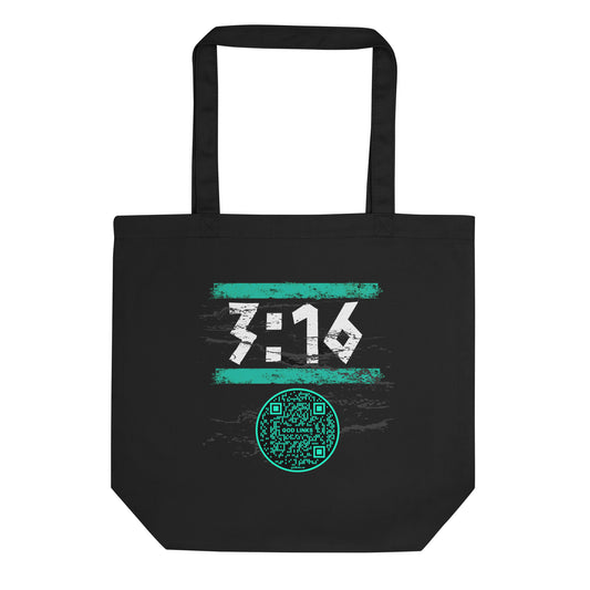 3:16- TEAL-Eco Tote Bag
