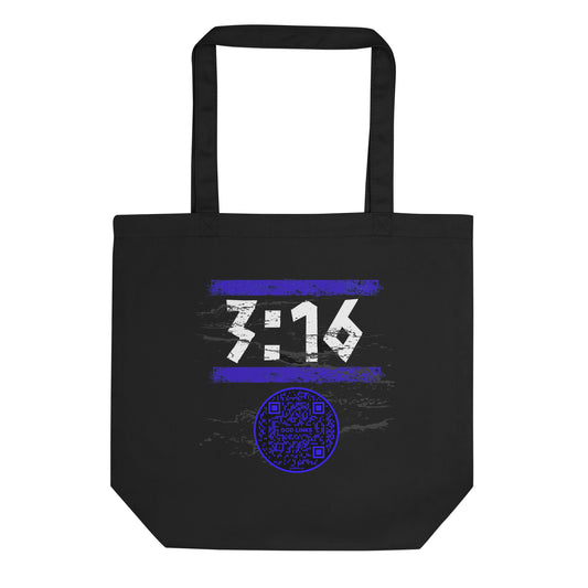3:16-DARK BLUE-Eco Tote Bag