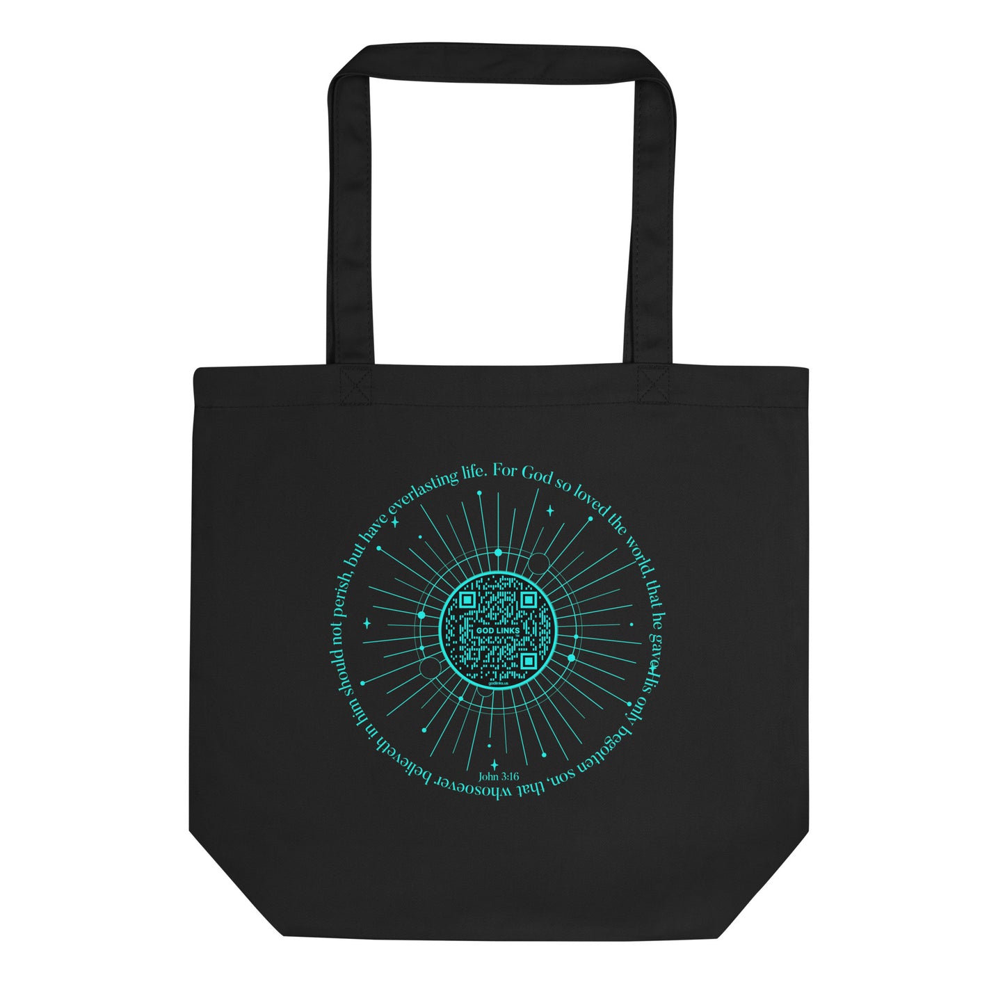 FOR GOD-TEAL-Eco Tote Bag