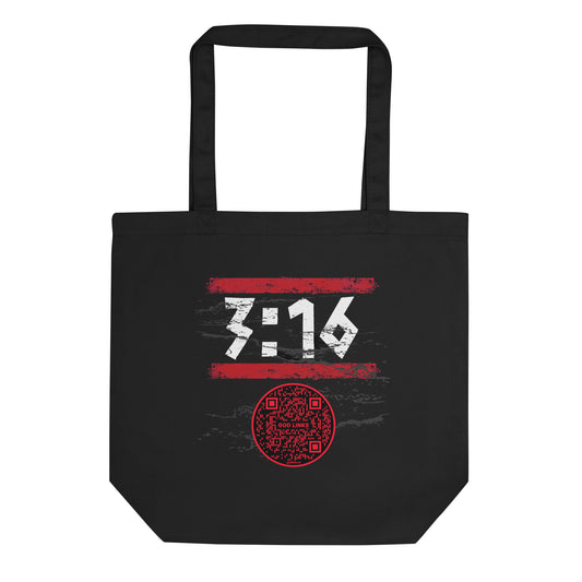 3:16-RED-Eco Tote Bag