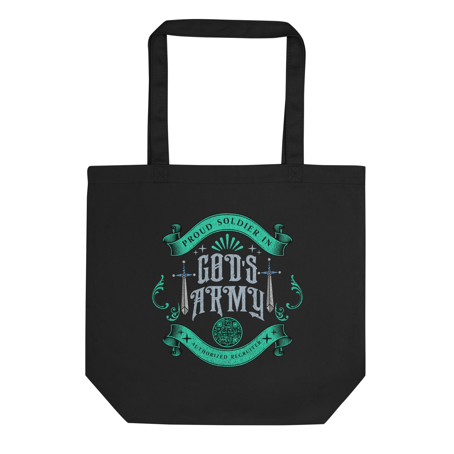 GODS ARMY-TEAL-Eco Tote Bag