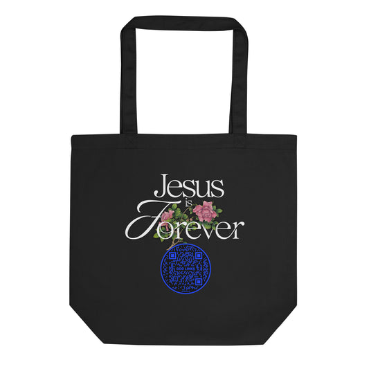 JESUS IS FOREVER-DARK BLUE-Eco Tote Bag