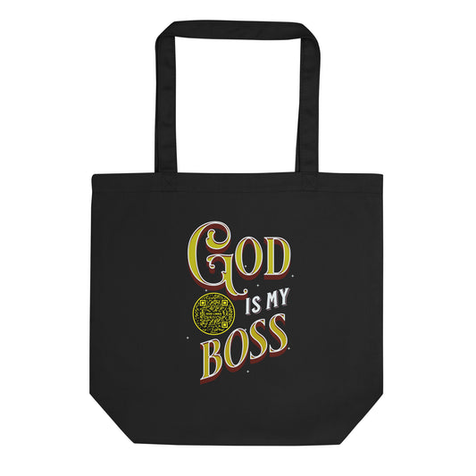 GOD IS MY BOSS-YELLOW-Eco Tote Bag