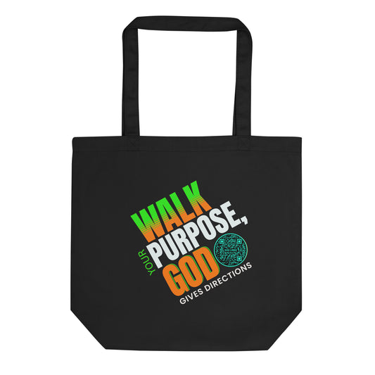 WALK YOUR PURPOSE-TEAL-Eco Tote Bag