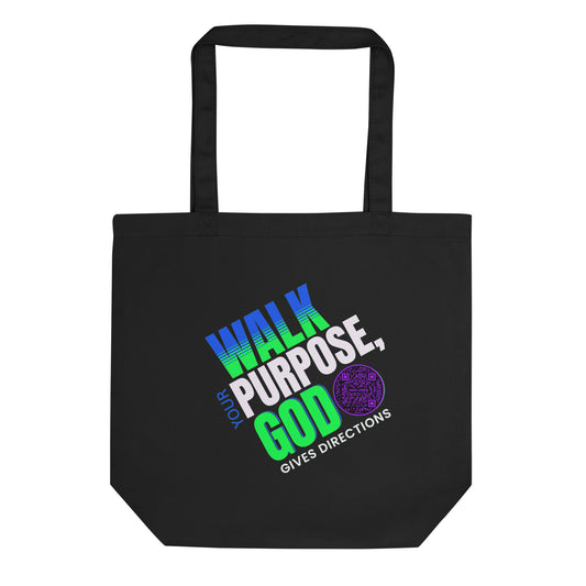 WALK YOUR PURPOSE-PURPLE-Eco Tote Bag
