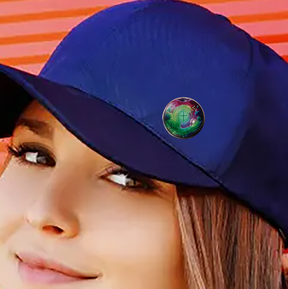 APPLE-GREEN-LAPEL/HAT PIN