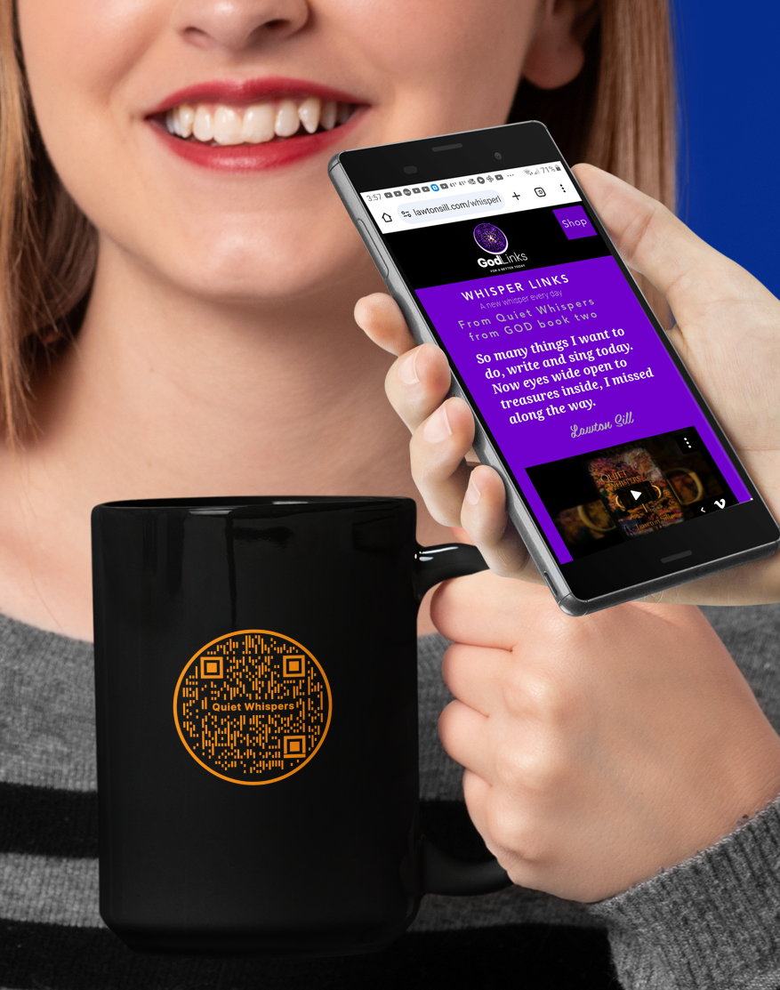 Quiet Whispers-Gold on Black Glossy Mug