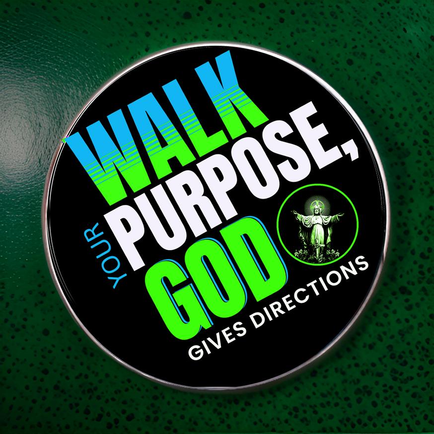 WALK YOUR PURPOSE-GREEN-POCKET PEBBLE