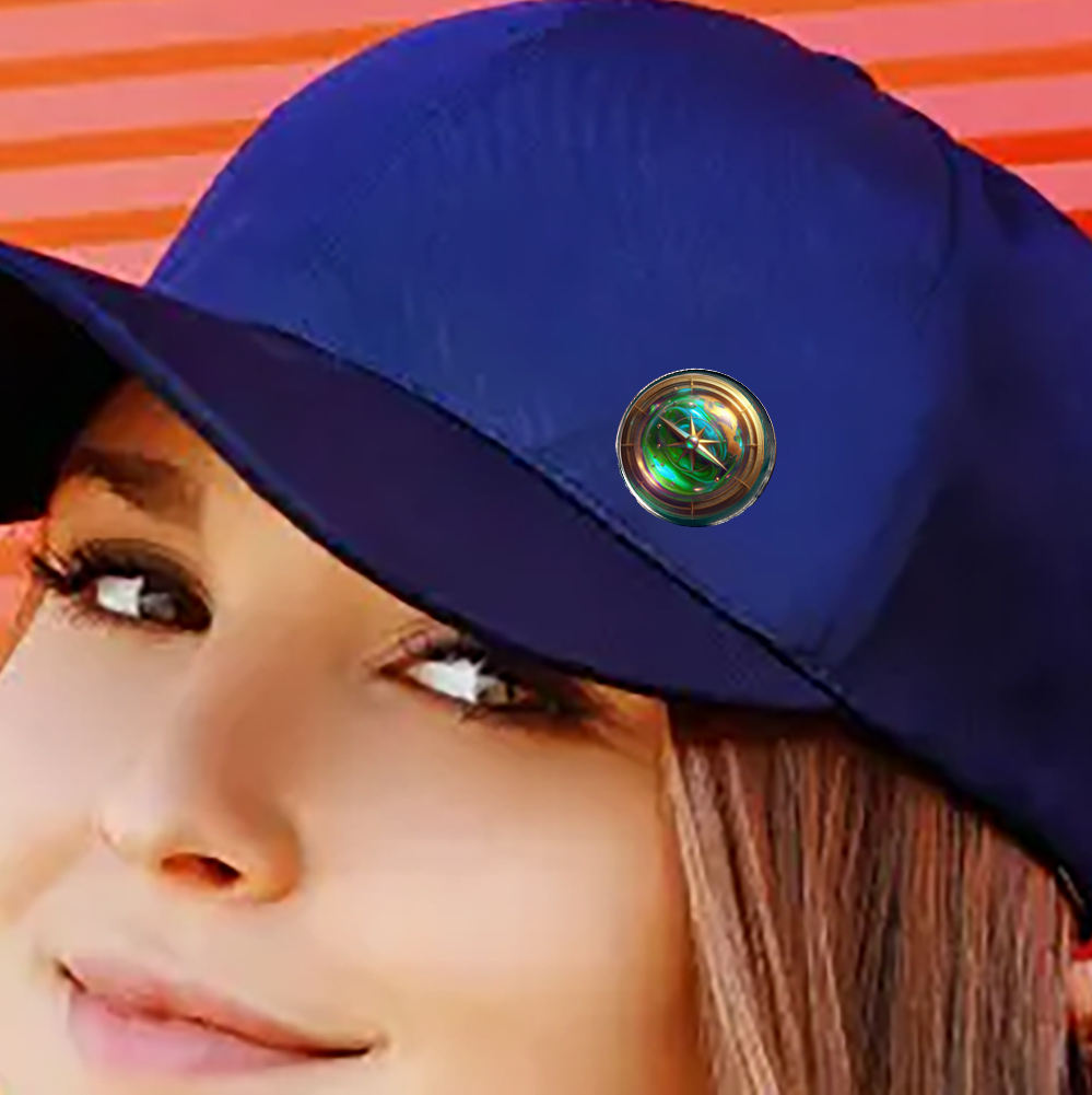 COMPASS-GREEN-LAPEL/HAT PIN