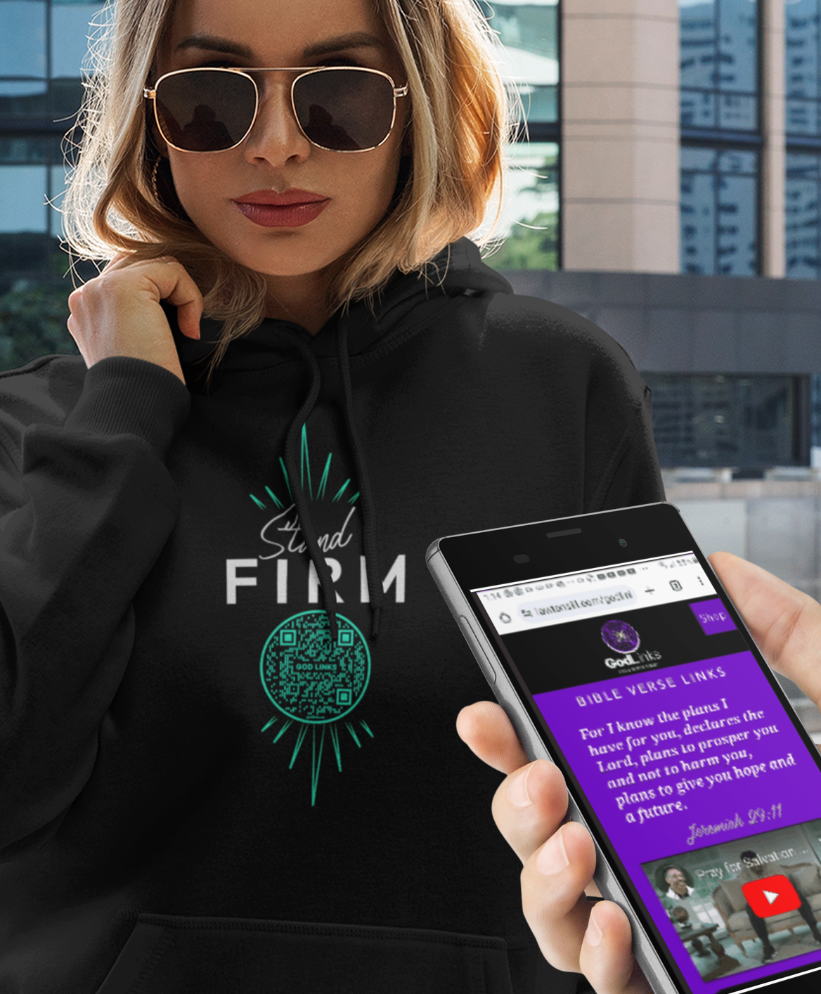 STAND FIRM-TEAL-Unisex Hoodie