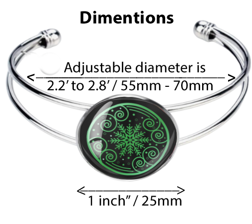 SNOWFLAKE-GREEN-CHRISTMAS-BRACELET