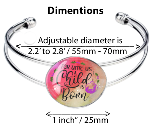 A CHILD IS BORN-RED-CHRISTMAS BRACELET