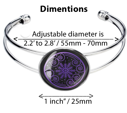 SNOWFLAKE-PURPLE CHRISTMAS-BRACELET