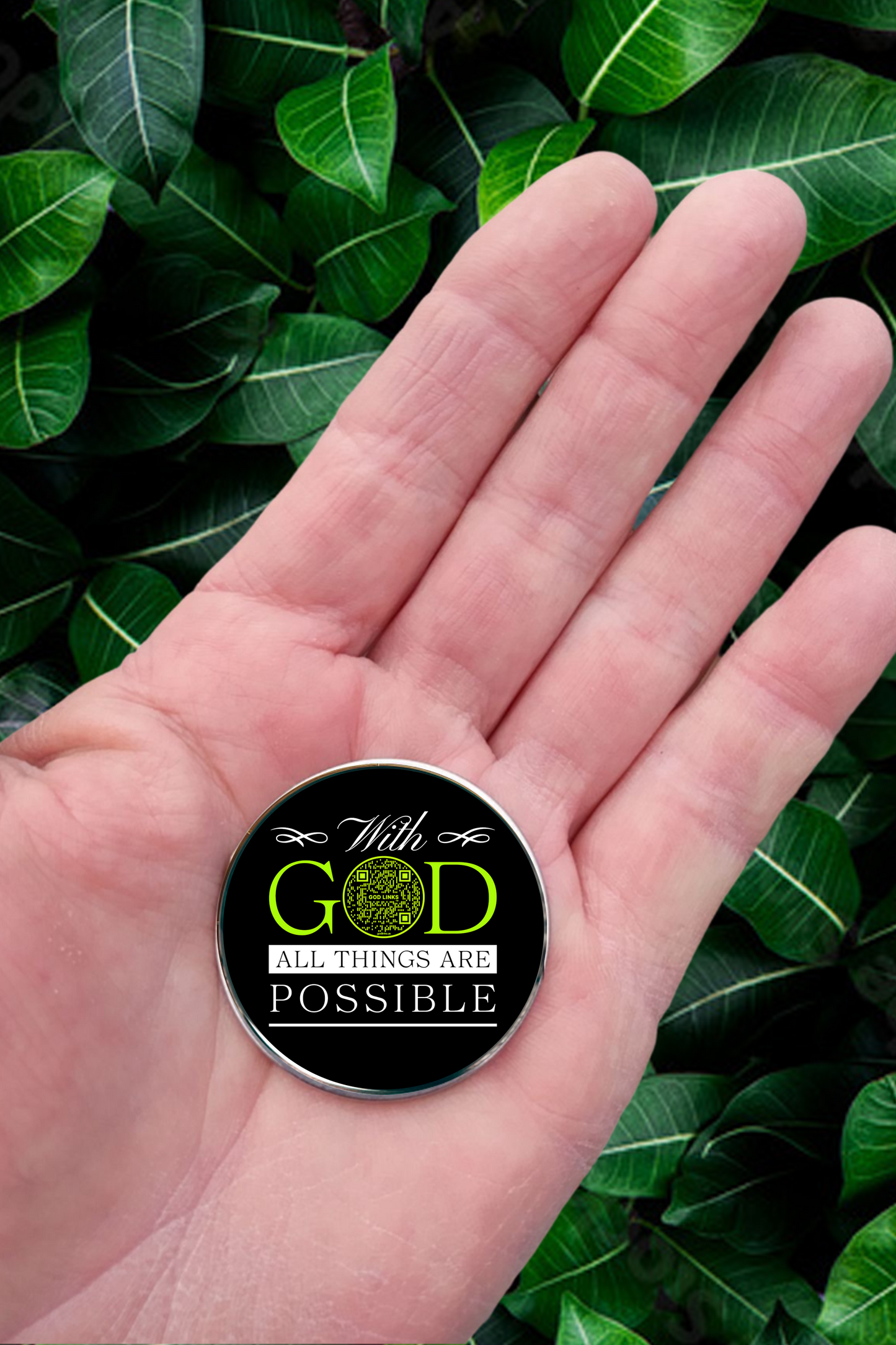 ALL THINGS POSSIBLE-GREEN-POCKET PEBBLE