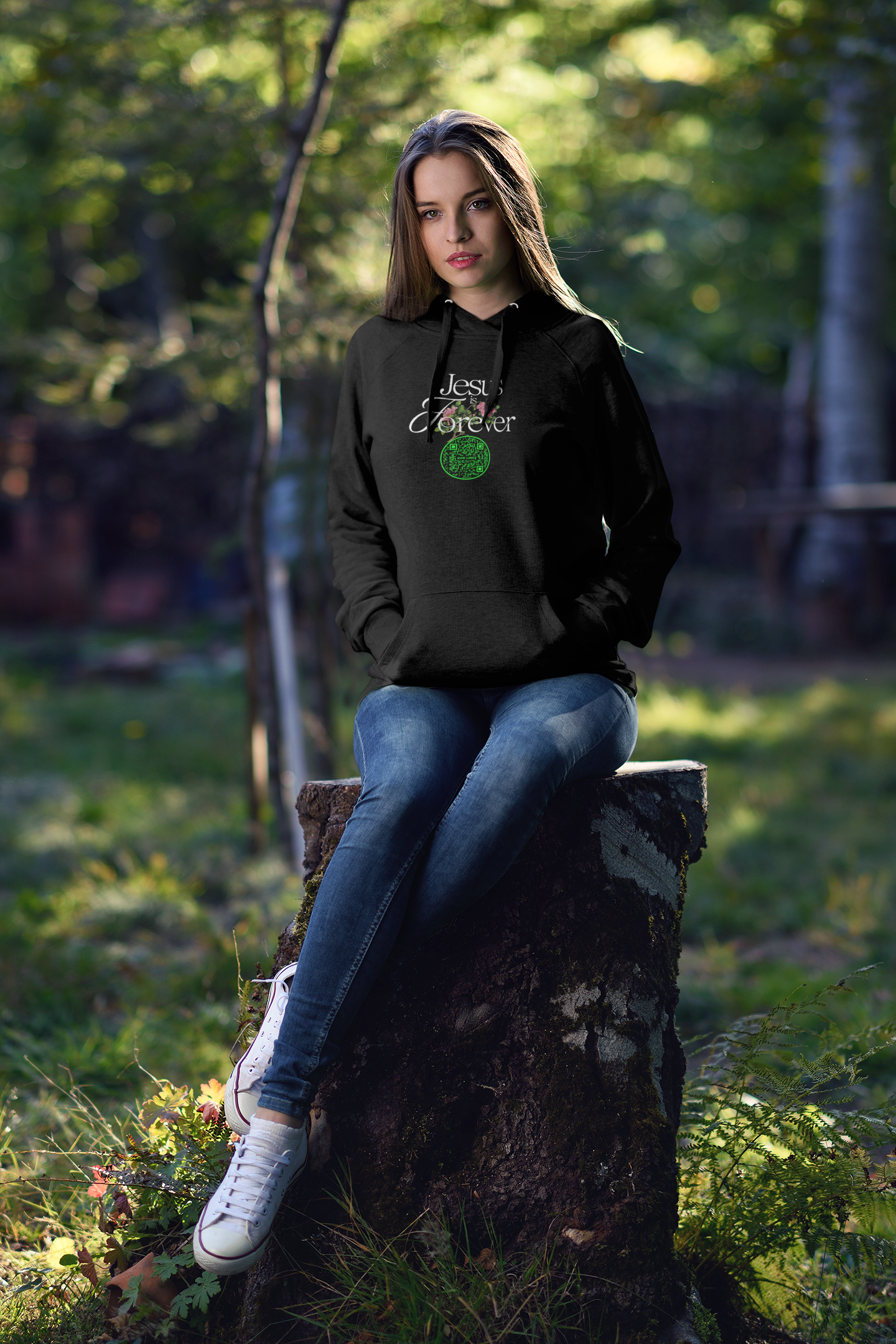 JESUS IS FOREVER-GREEN-Unisex Hoodie