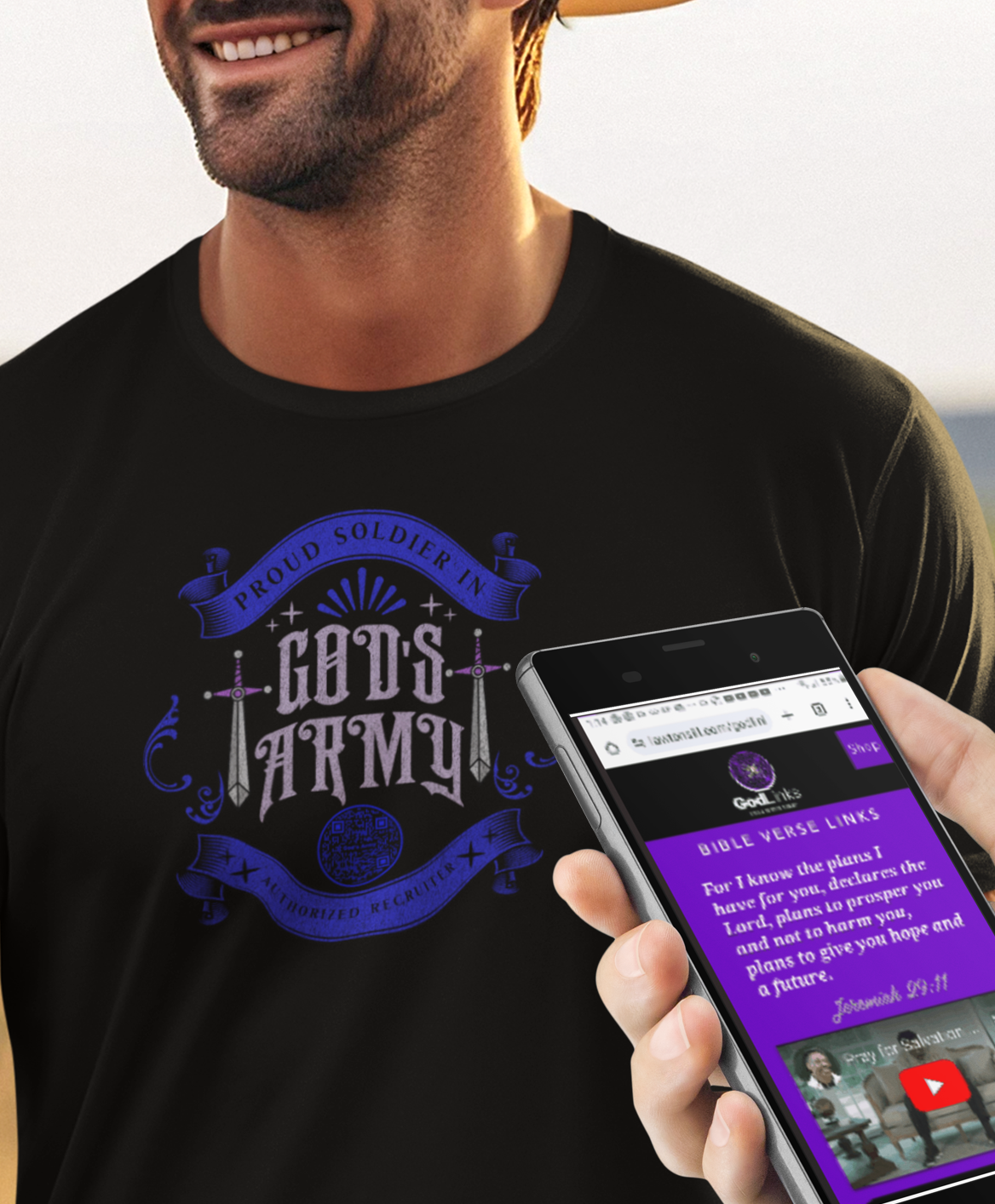 GODS ARMY-DARK BLUE-Unisex t-shirt