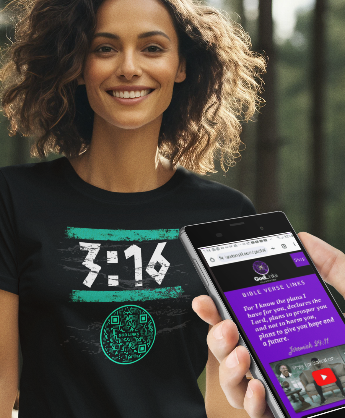 3:16-TEAL-Unisex t-shirt