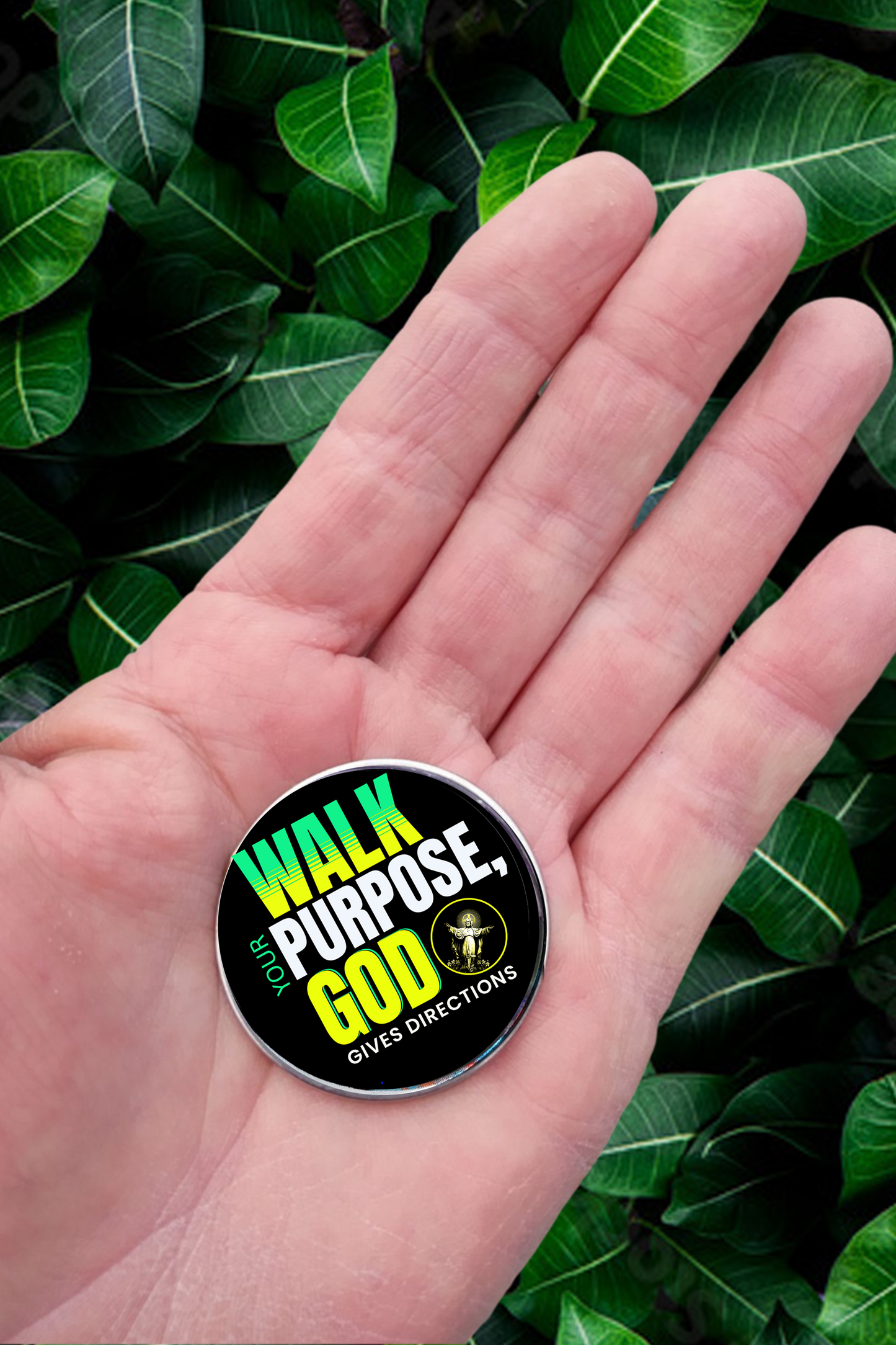 WALK YOUR PURPOSE-YELLOW-POCKET PEBBLE