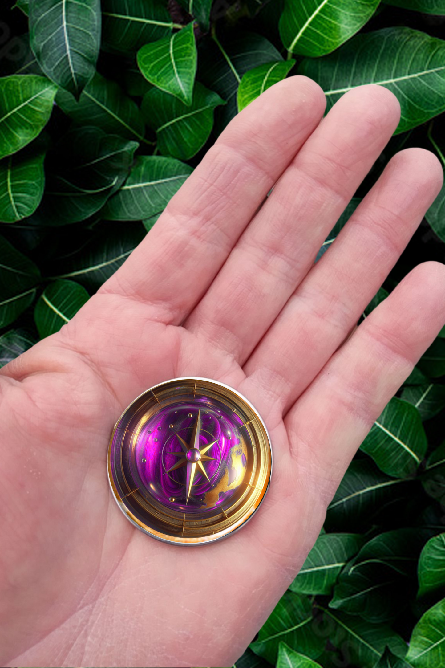 COMPASS-PINK-POCKET PEBBLE