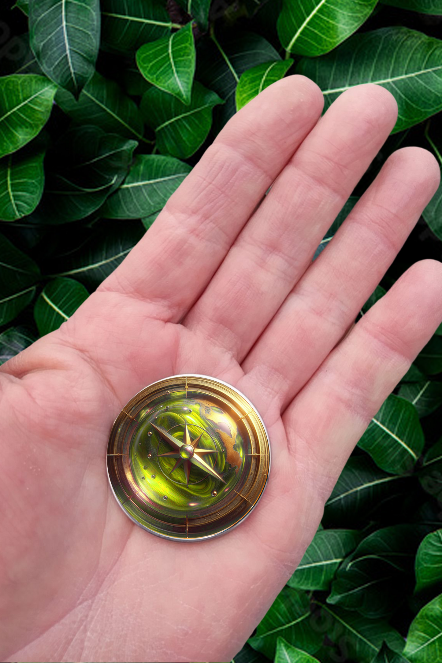 COMPASS-YELLOW-POCKET PEBBLE