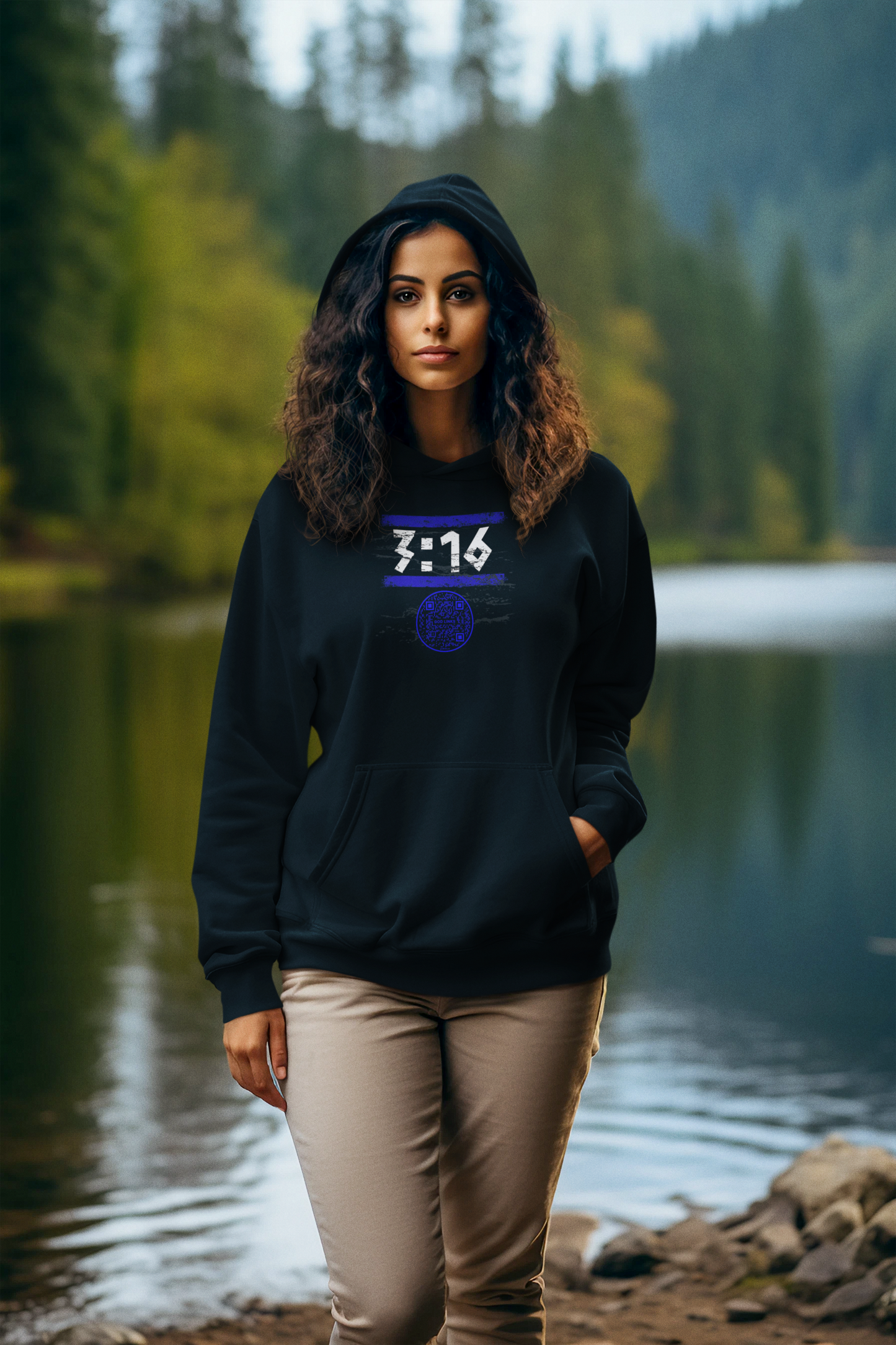 3:16-DARK BLUE-Unisex Hoodie
