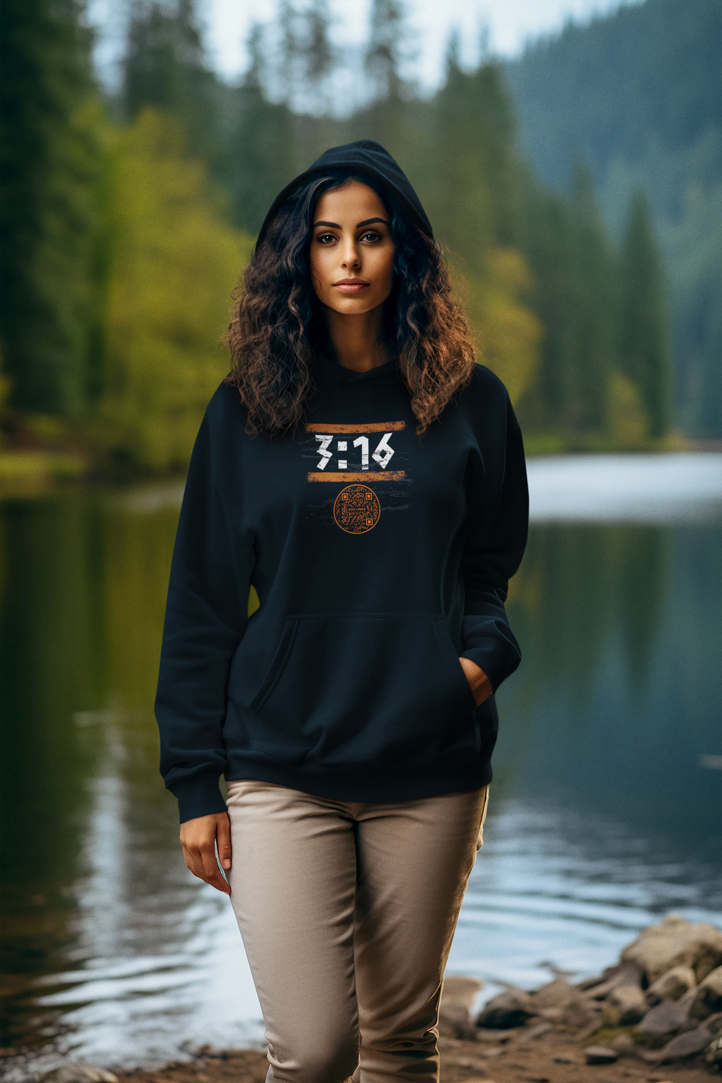 3:16-ORANGE-Unisex Hoodie