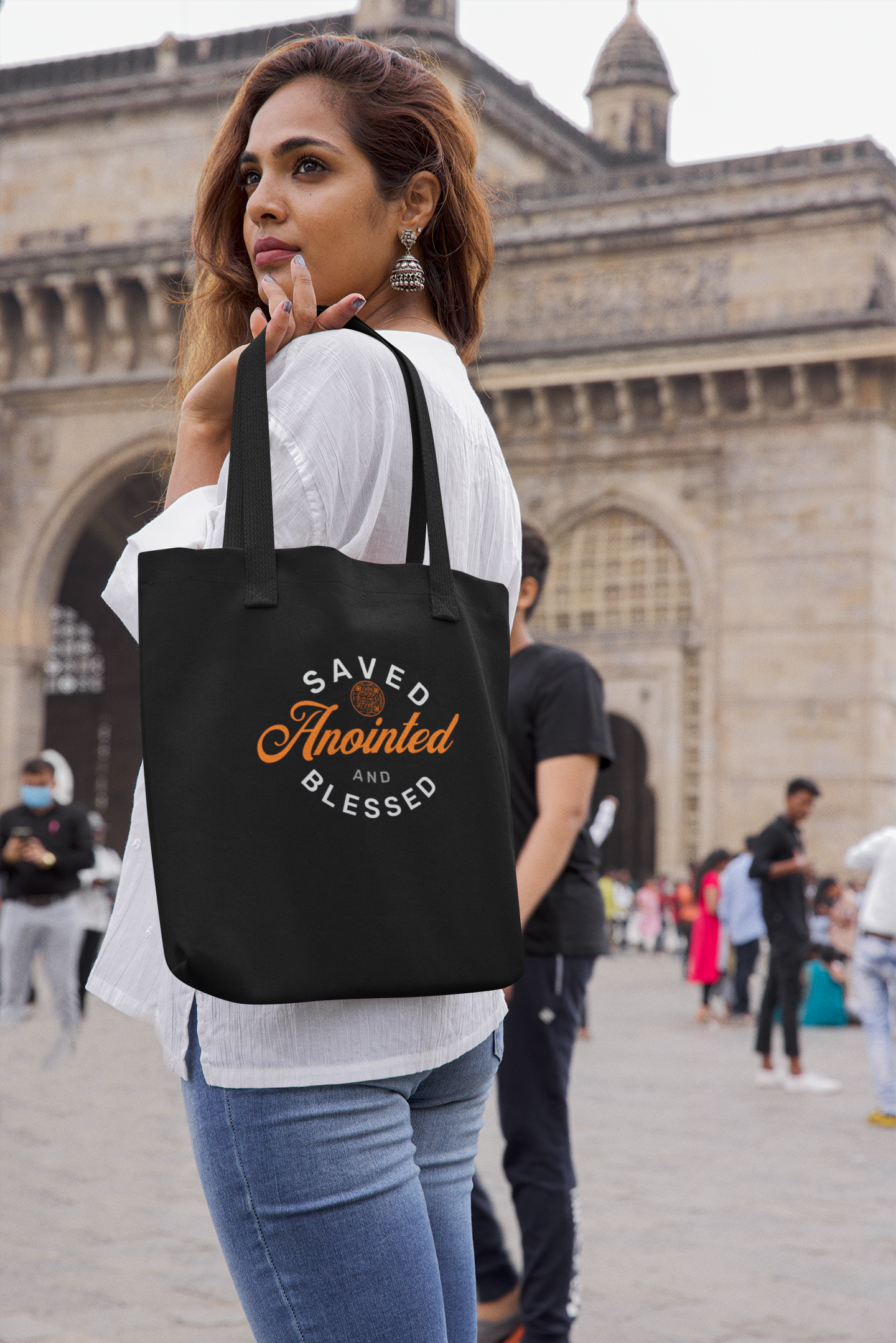 SAVED-ORANGE-Eco Tote Bag