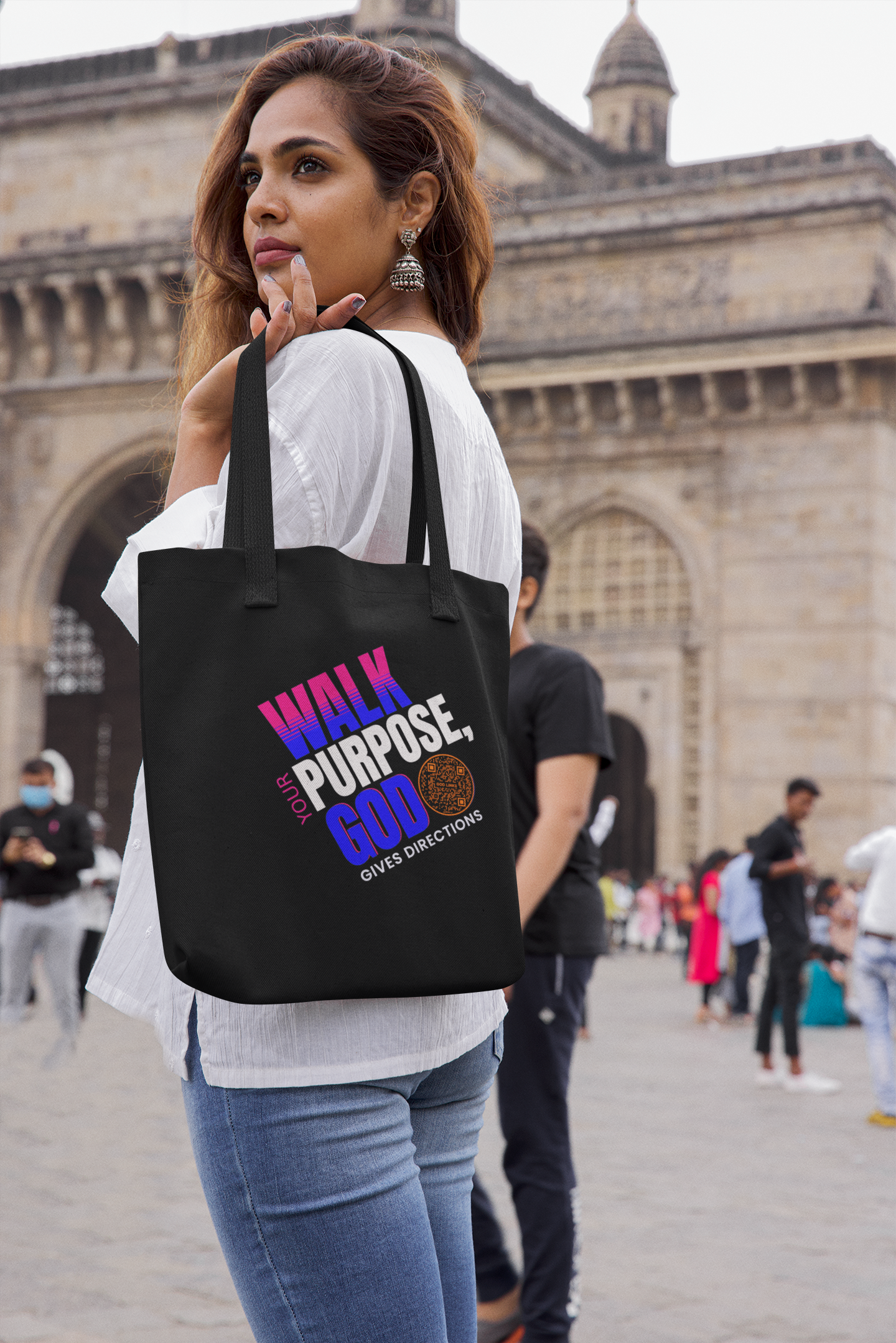 WALK YOUR PURPOSE-ORANGE-Eco Tote Bag
