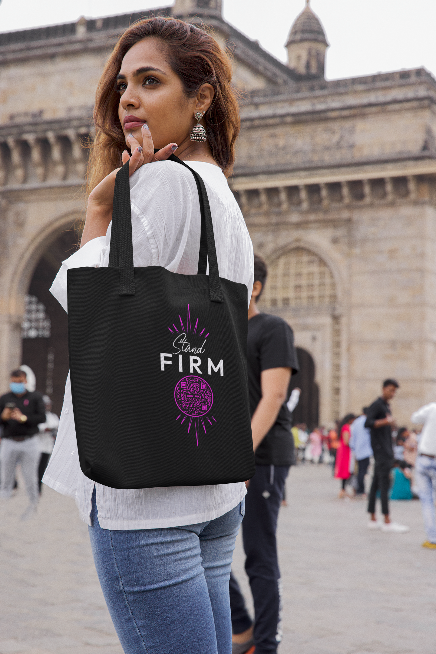 STAND FIRM-PINK-Eco Tote Bag