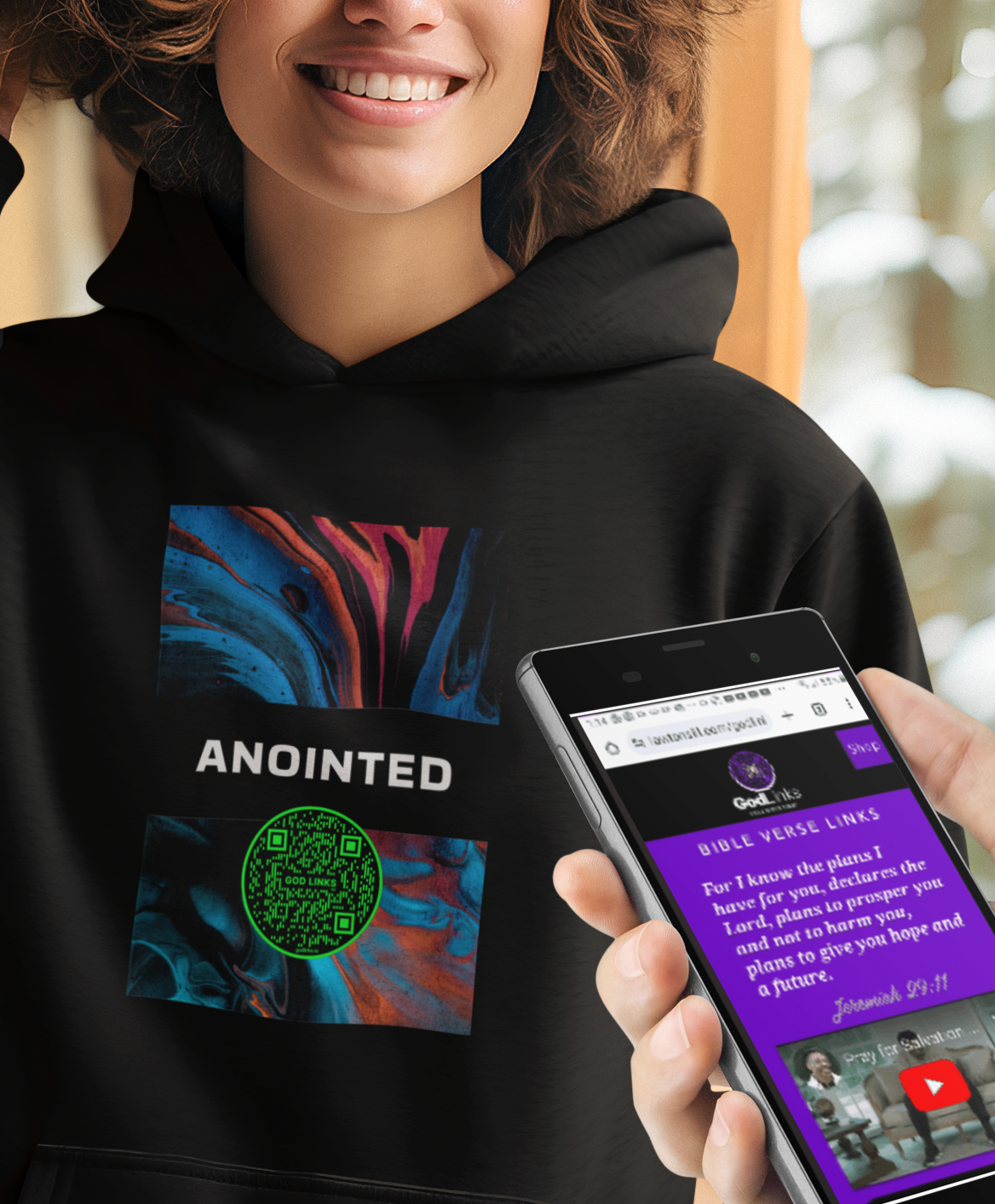 ANOINTED-GREEN-Unisex Hoodie