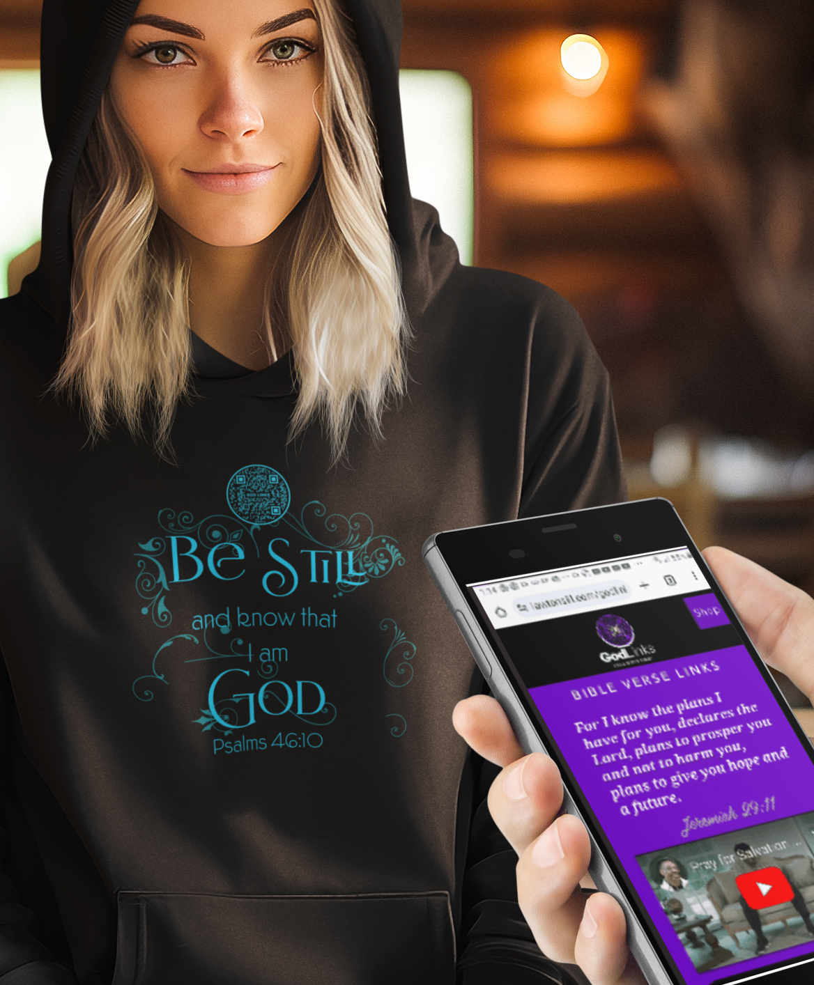 BE STILL-LIGHT BLUE-Unisex Hoodie