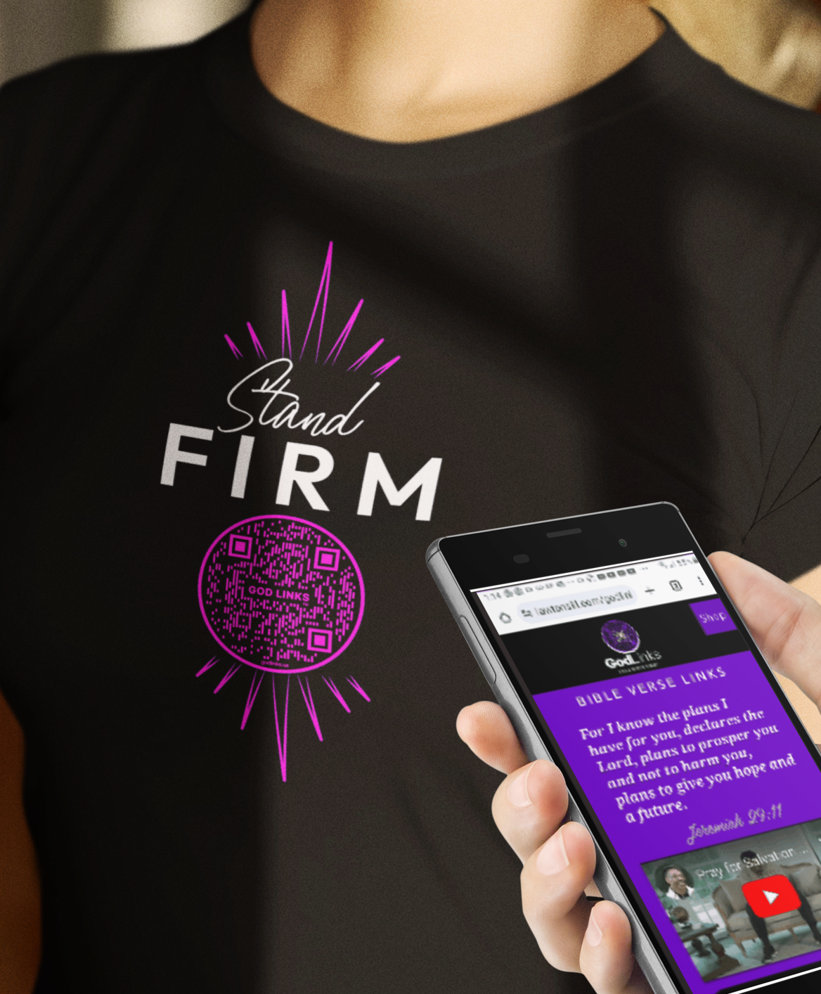 STAND FIRM-PINK-Unisex t-shirt