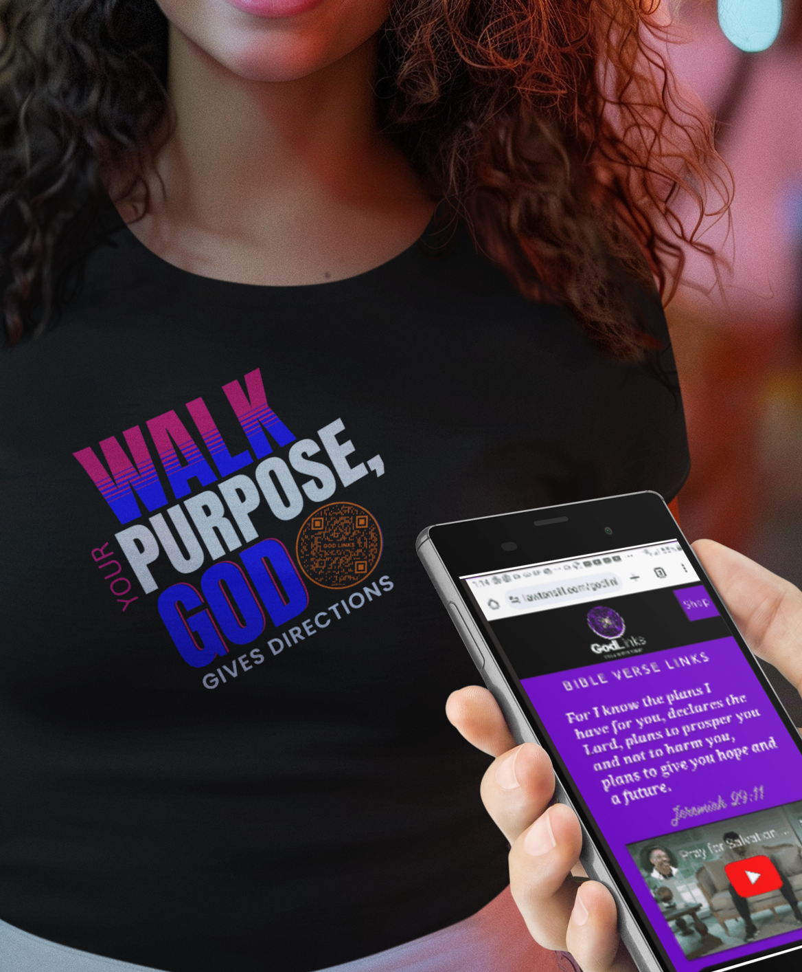 WALK YOUR PURPOSE-ORANGE-Unisex t-shirt