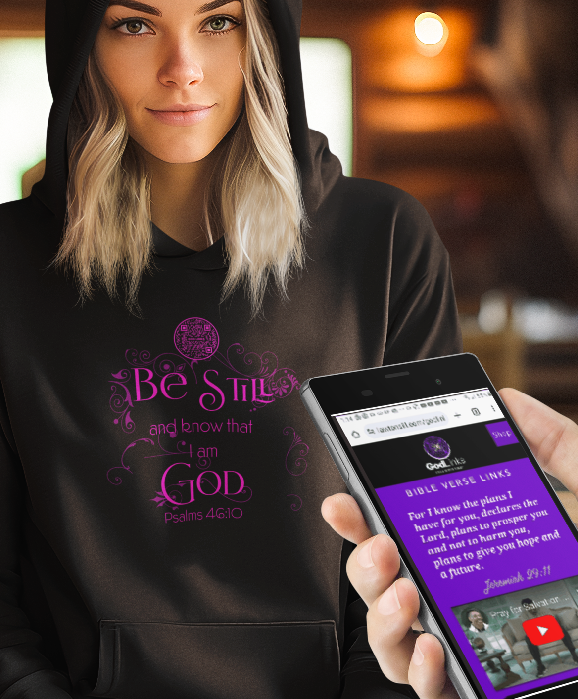 BE STILL-PINK-Unisex Hoodie