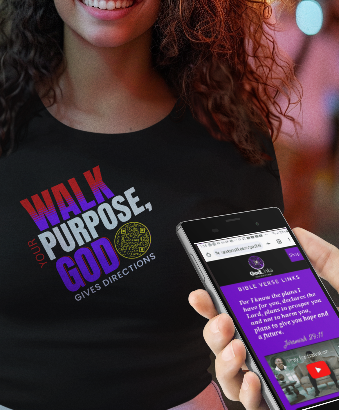 WALK YOUR PURPOSE-YELLOW-Unisex t-shirt