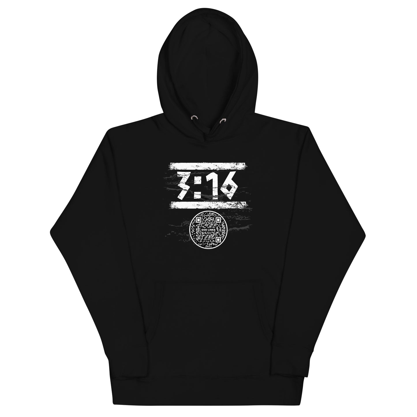 3:16-WHITE-Unisex Hoodie