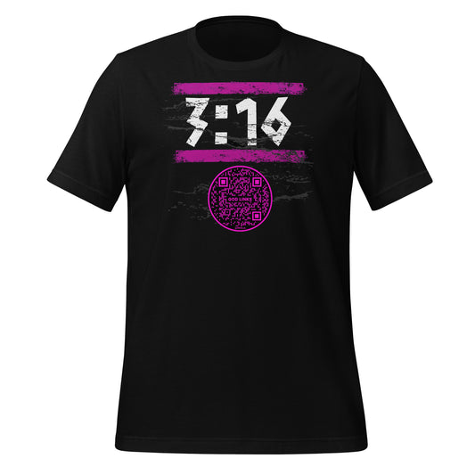 3:16-PINK-Unisex t-shirt