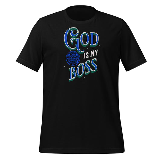 GOD IS MY BOSS-DARK BLUE-Unisex t-shirt